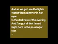 Stephen Speaks - Passenger Seats [Acoustic] (Lyrics)