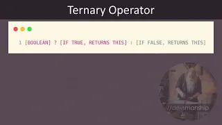 Ternary Operator in 60 seconds
