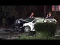 Domestic chase ends in crash as wife runs husband off Aldine Bender road in north Harris County