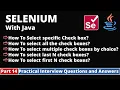 Part14-Selenium with Java Tutorial Practical Interview Questions and Answers Handle Check box