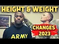 US Army Height and Weight Standards CHANGE 2023 No More with a 540 ACFT
