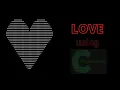 Heart Shape Pattern in C Pattern Printing of Stars C Programming Harsh Monitor