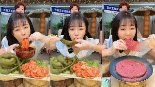 【大食い 】超激辛の生タコ 、中華料理はユニクですね！日本人なら出来ないな。。。！シーフドチャレンジ 、パート กุ้งลายเสือ กุ้งล็อบสเตอร์ ผัดต้มแบบชาวประมง