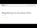 Registering for an Ohio eLicense