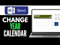 How to Change Year in Microsoft Word Calendar Template 2025 EASY GUIDE