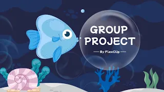 Free Blue School Children Sea Project Team Presentation Template Customizable - FlexClip