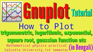 3 Complicated functions to plot in GNUplot using Mobile in Bengali