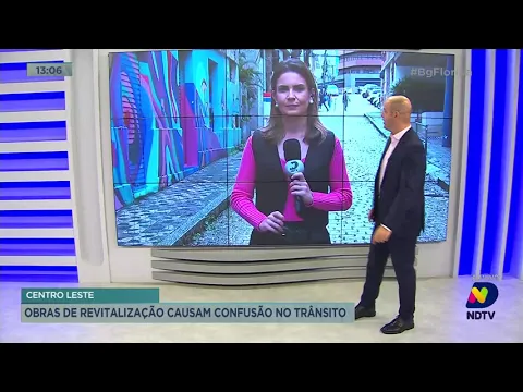 Obras de revitalização causam confusão no trânsito do centro de Florianópolis