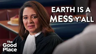 judge gen visits earth for the first time the good place