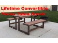 Lifetime 60054 Convertible Simulated Wood Picnic Table Bench