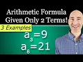 How to Write an Arithmetic Sequence Formula From 2 Terms Step-by-Step