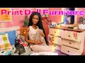 Printable Doll Furniture That Works DIY Dresser Nightstand with Drawers Paper Crafts