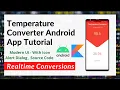Temperature Converter App in Android Studio Android Development 2021 Android App using Kotlin