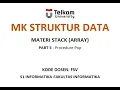 STRUKTUR DATA Materi STACK representasi ARRAY part 5 Pop