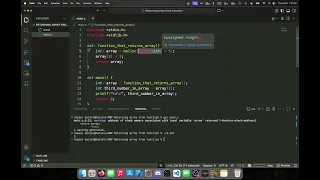 Returning an array from a function in C
