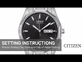 Lagu Citizen Watch Setting Instructions — Simple Analog Day Date and Day of Week Setting