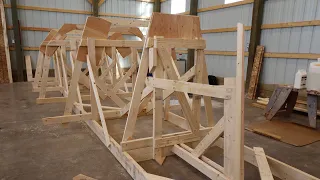 S2E06 Installing the Frames on the Strong Back || How Much $ to build a Wave Rover 650