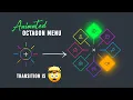 Animated Radial Octagon Menu using Html CSS Vanilla Javascript