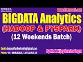 BIGDATA Analytics tutorials by Mr N Vijay Sunder Sagar On 27-08-2023 7 30PM IST