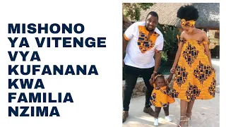 family matching african print styles mishono ya kitenge kimoja kwa baba mama na watoto 2022
