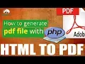 How to generate HTML TO PDF file useing with php dompdf libarary