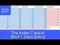 031 - Pt 1 Data-Driven Index Creation Data Entry