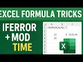 Excel Tricks You ve Been Missing IFERROR MOD TIME Explained