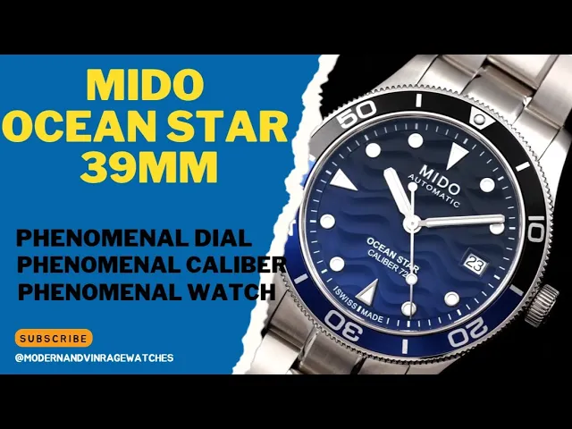 Outline Video Best dive watch at 1000 USD | Mido Ocean Star 39