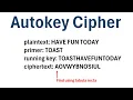 Cryptography The Autokey Cipher