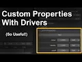 Blender Using Custom Properties To Drive Multiple Parameters