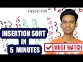 INSERTION SORT ALGORITHM - HINDI