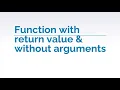 Function with return values and without arguments-C Programming-Tamil