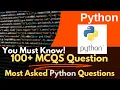 Python MCQs with Most Asked Interview Questions Python Quiz for Beginners Developers