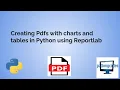 Creating PDFs with Charts and Tables using Python Reportlab Library