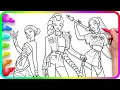 KPop Demon Hunters Coloring Pages - Zoey Mira Rumi Satisfying Coloring Characters
