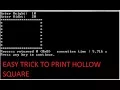 C program to print hollow square or rectangle-c programming tutorial-17