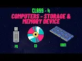 Class 4 Computers - Storage And Memory Devices Chapter 1 ICSE Syllabus