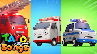 🚨Rescue Team Songs | Best Tayo Songs | Fire Truck, Police Car & Ambulance | Nursery Rhymes for Kids