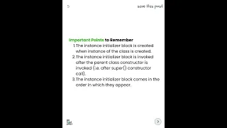 Core Java - Instance Initializer Block