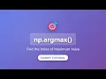 NumPy argmax Tutorial Find Index of Maximum Value in Arrays Python Data Science
