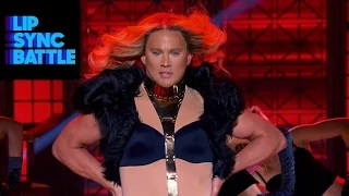 Channing Tatum Beyonce s Run The World Girls vs Jenna Dewan-Tatum s Pony Lip Sync Battle