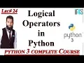 Python Tutorial in Urdu Hindi Logical Operators in Python Logical Operations in Python