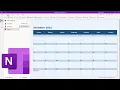 Insert an Editable Calendar into a OneNote Notebook Page Section