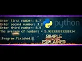 PYTHON Program to Find AVERAGE of 3 Numbers - Simple