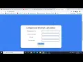 Compound Interest Calculator Java Servlet Project java Web Application