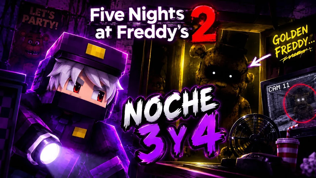 !Golden freddy al acecho! Fnaf 2 Noche 3 y 4