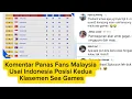 Lagu Komentar Panas Fans Malaysia Usai Indonesia Posisi Kedua di Klasemen Sea Games 