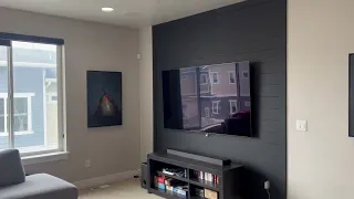 Before After Black Shiplap Accent Wall Accent It Utah TV Wall
