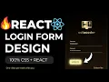 Stunning React Login Form UI Design Pure CSS React JS