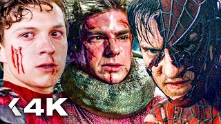 SPIDER MAN Movies All Final Fight Scenes Tom Holland Tobey Maguire Andrew Garfield 